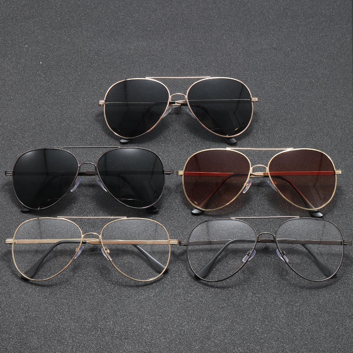 XUH Men's Classic Aviator Sunglasses 5 Pack, Retro Gold Metal Frame with Multiple Tinted Nylon TR90 Lenses for Casual Daily Wear & Driving, Aviator Frame Men's Sunglasses, Classic Frame