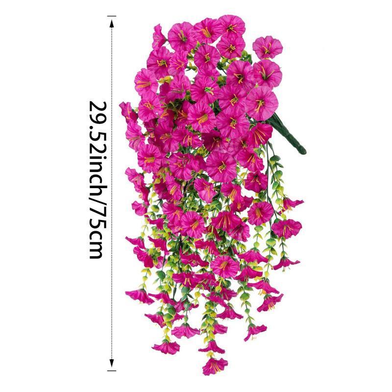 2/4/6Pack Artificial Morning Glory Vine, Faux Flower, Spring/Summer Decoration Decorative Flowers for Home Party Wedding Outdoor Yard Wall Hanging, Ornaments, Mother's Day Gifts