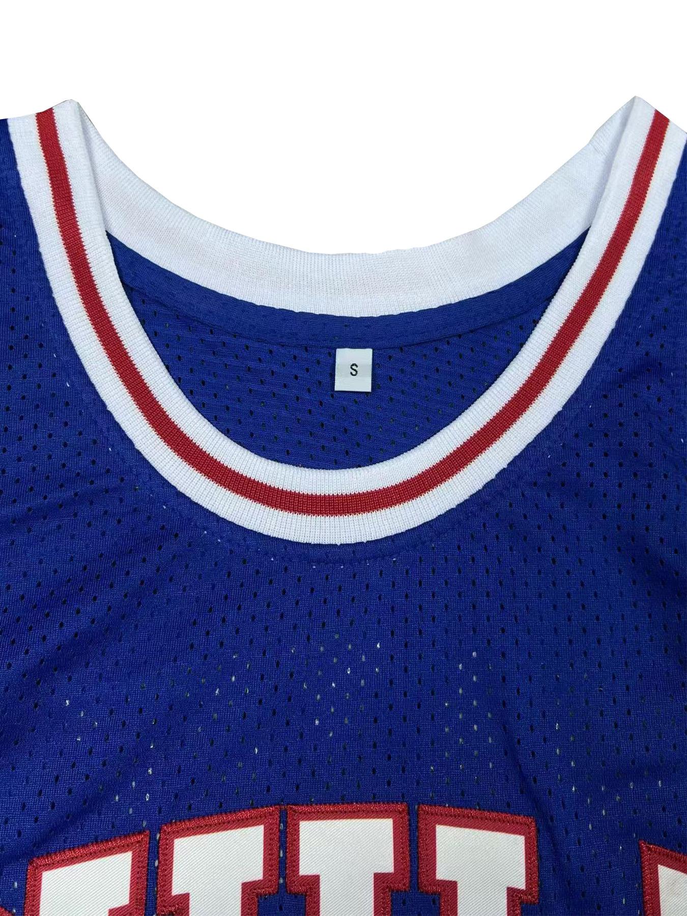 Men's Letter & Figure Embroidered Crew Neck Philadelphia 77 Basketball Jersey,Loose Casual Breathable Comfortable Sleeveless Sports Jersey for Outdoor Training,Basketball Clothing for Unisex,Basketball Shirt