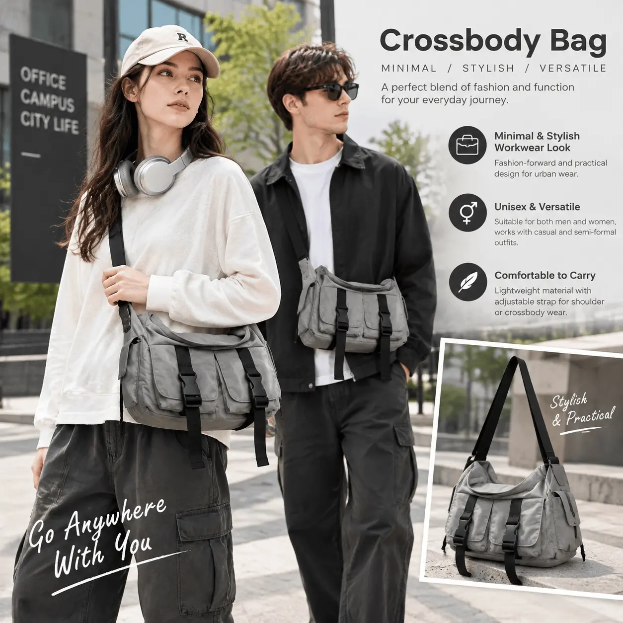 1 Piece Adjustable Backpack, 32.5 X 29 X 15cm, Compact Nylon Casual Backpack, Ideal for Carrying Daily Items, School
