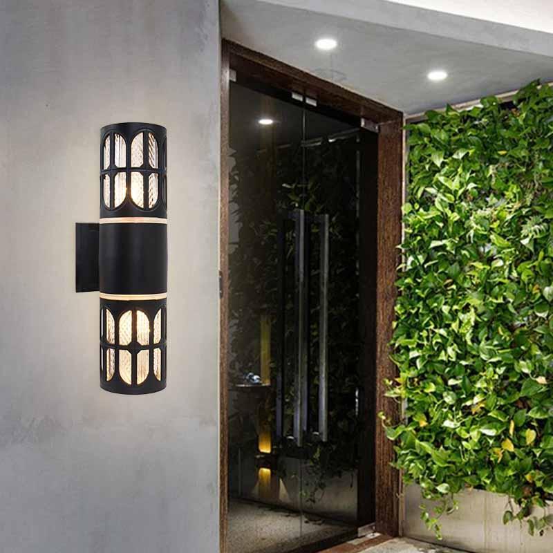Simple Single/dual Head Rhombus Outdoor Wall Light E27 Socket, Suitable for Courtyard, Terrace, Balcony, Porch, Staircase Lighting