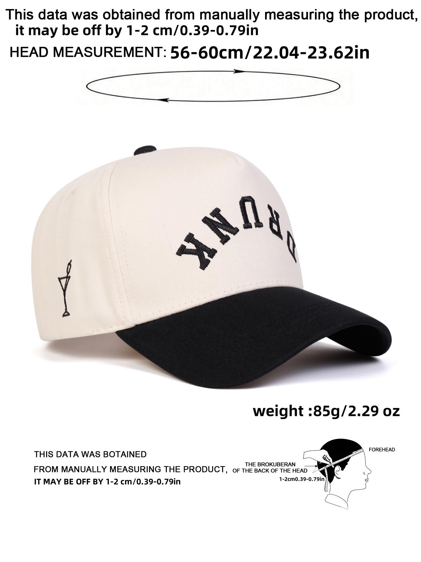 Unisex Drunk Letter Embroidered Baseball Cap, Adjustable Outdoor Sun Protection Hat, Casual Fitted Woven Fabric for Spring & Fall, Adjustable Sunscreen Hat