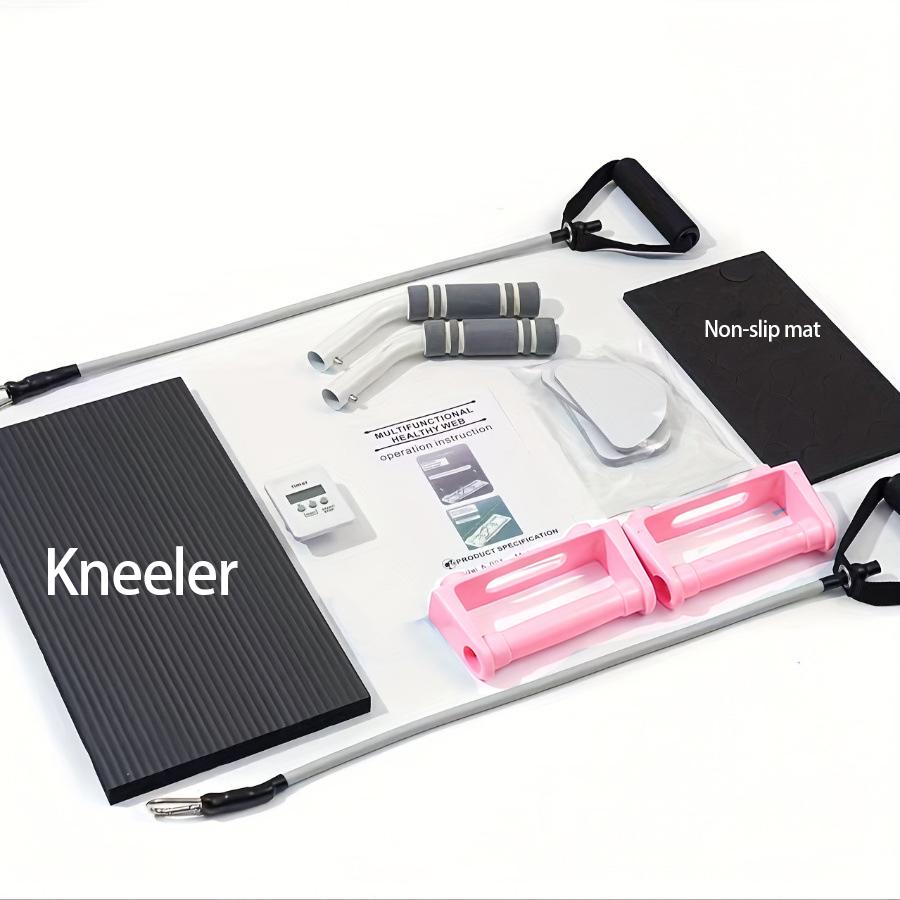 Multi-Purpose Foldable Pilates Reformer Set, Portable 4 in 1 Pilates Sliding Board for Home Fitness