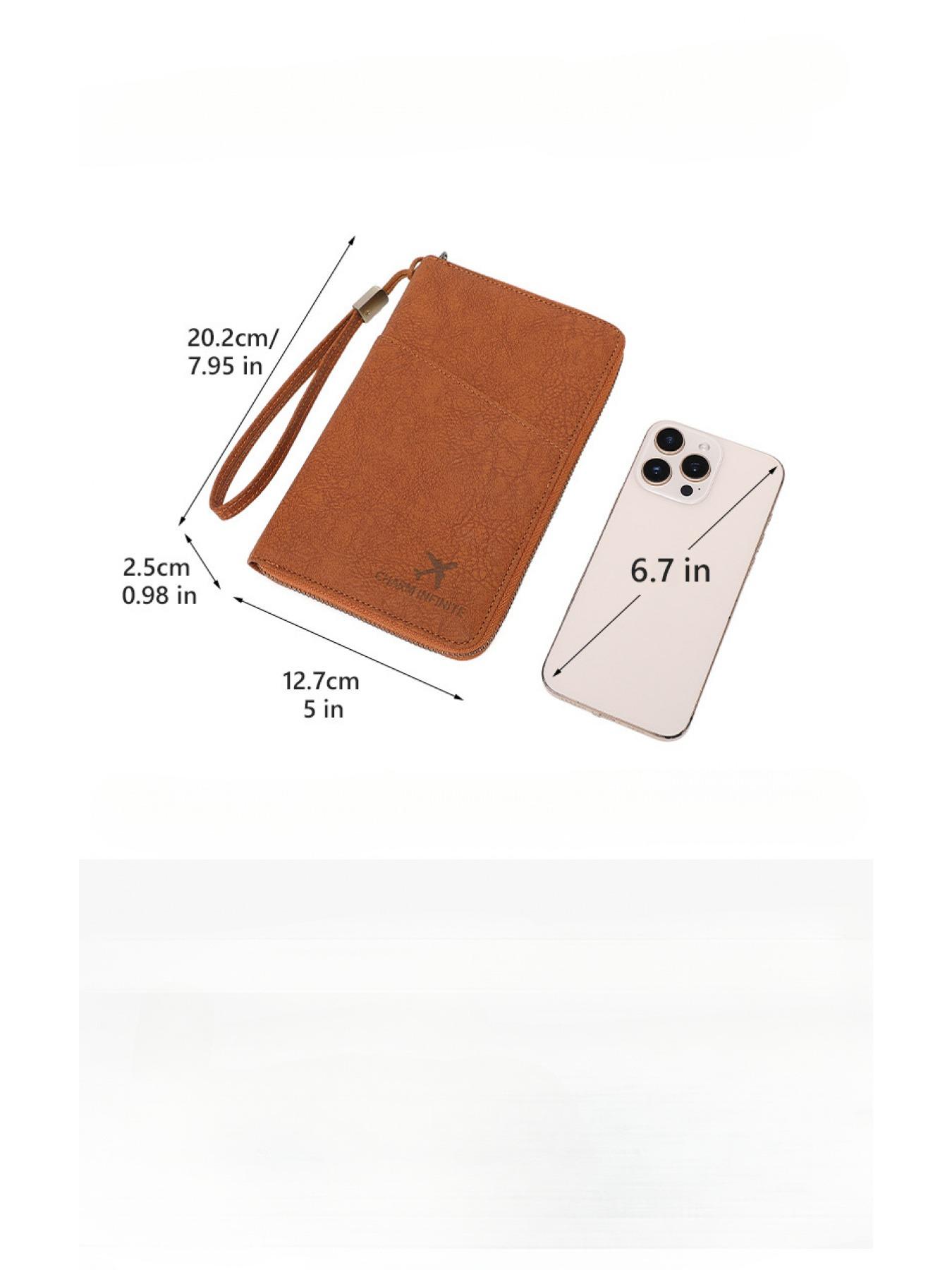 Multi-Functional Travel Document Organizer - RFID Blocking Long Zippered Passport Wallet, Passport Cover, Ticket & ID Storage Bag, Travel Document Holder