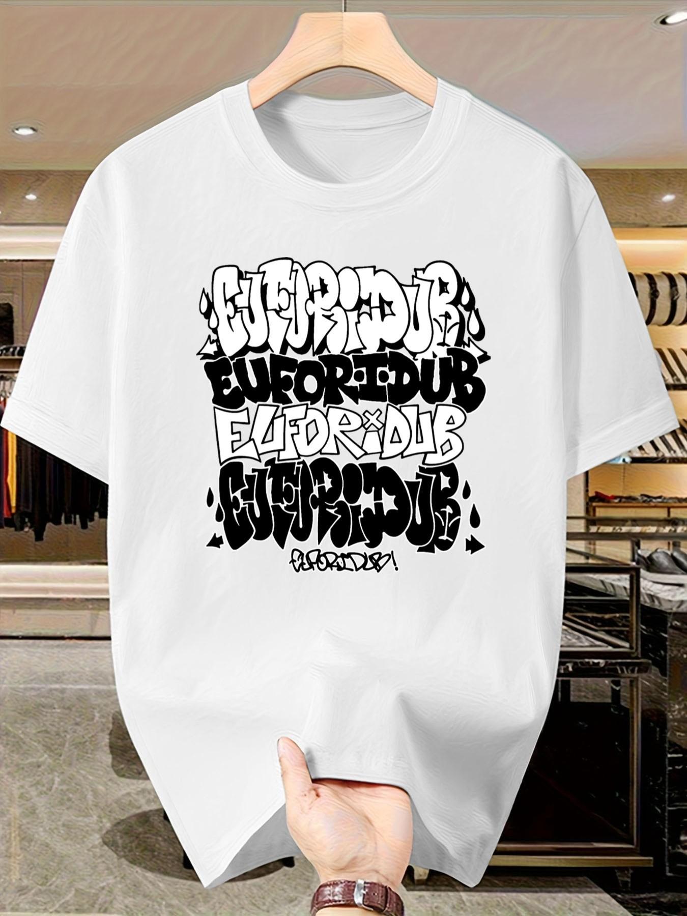 Graffiti T-Shirt Alert! Wild Style Print, Essential Streetwear Top, Short Sleeve Slim-Fit Casual Tee, Perfect for Urban Fashion