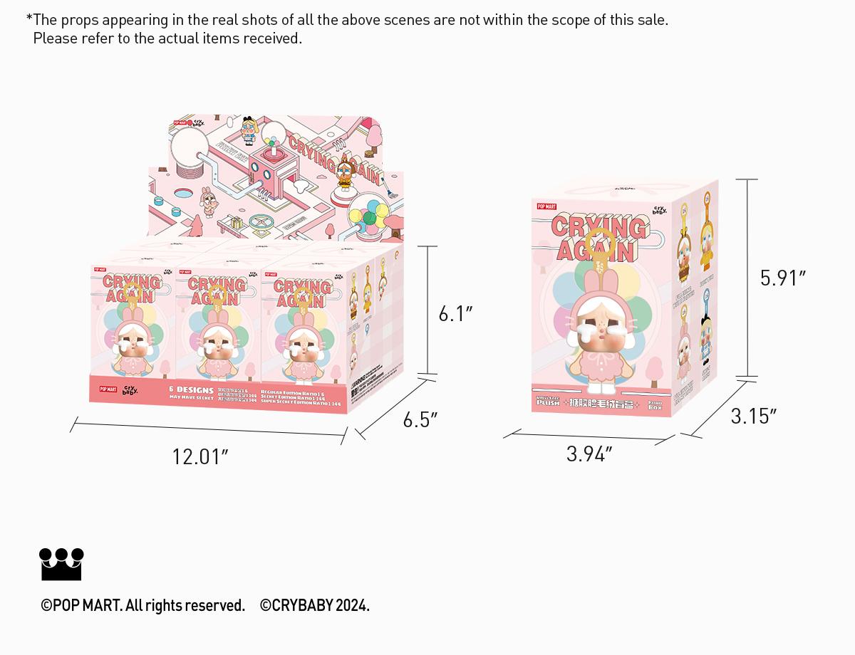 POP MART CRYBABY Crying Again Series-Vinyl Face Plush Blind Box, Mystery Box POP MART CRYBABY Crying Again Series-Vinyl Face Plush Blind Box, Mystery Box