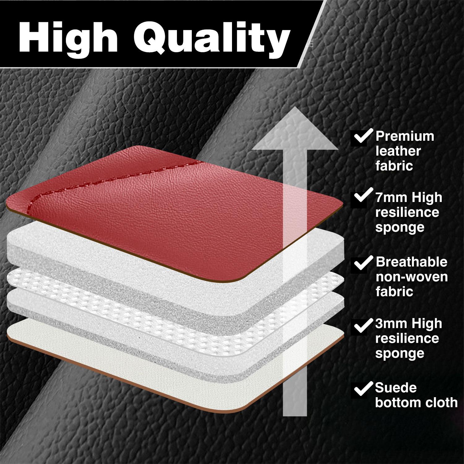 Arespark 5 Seats Car Seat Covers Full Set Waterproof Nappa Leather 40/60 Spilt Bench Cover Universal For Nissan /Honda /Civic /CRV /Hrv /Kia /Sorento /Toyota /Corolla /4Runner /Camry /Hyundai /Mazda (Full Set)