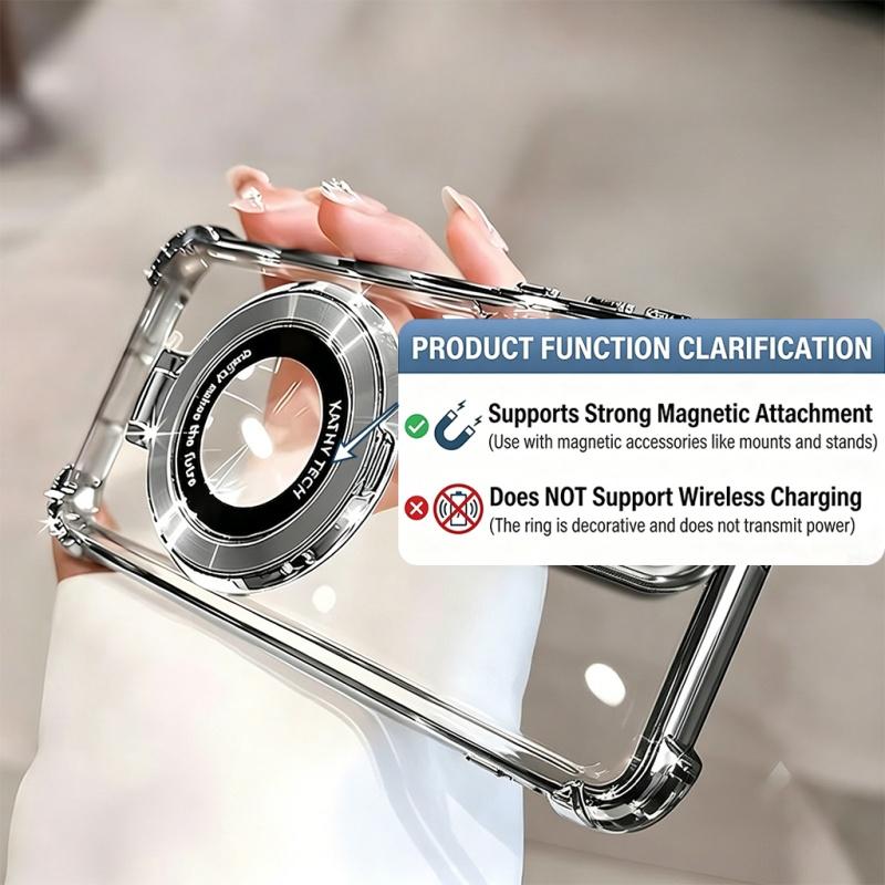 Suitable for [Galaxy S20 Fe] high-end phone case🥰, Electroplated Luxury Clear Phone Case with Ring Stand Holder 4-Corner Shockproof Camera Protective Cover 952