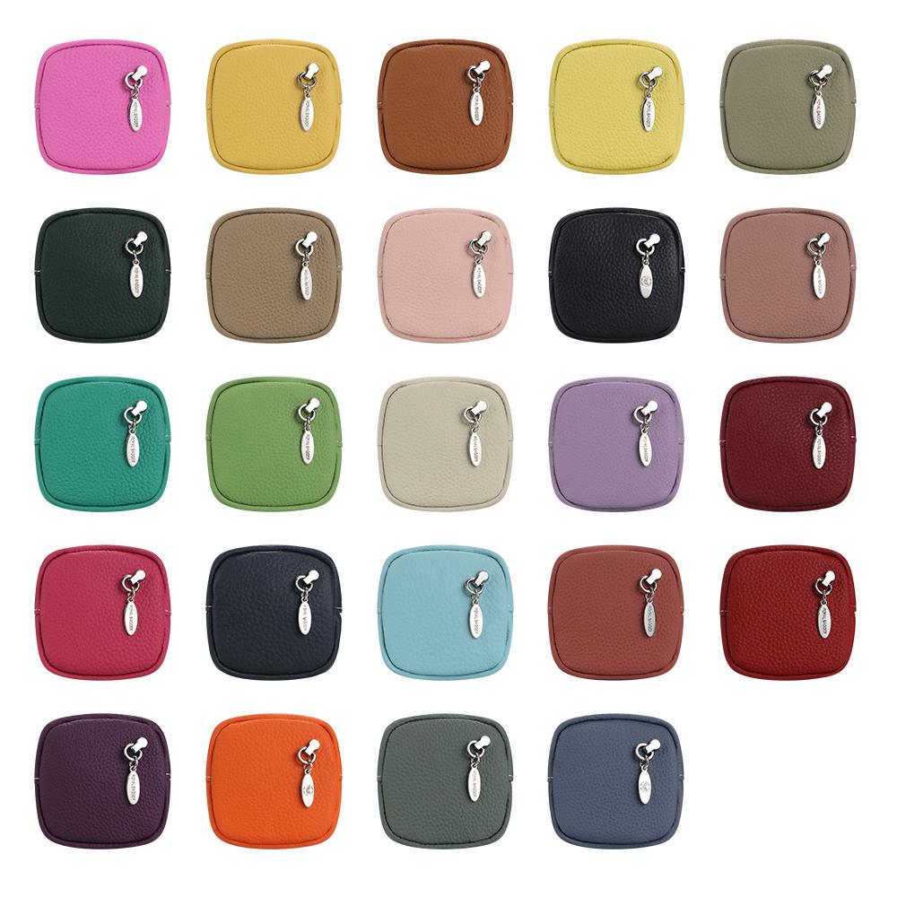 Royal Bagger Mini Lychee Pattern Coin Purse, Solid Color Buckle Key Earphone Storage Bag, Casual Change Pouch for Daily Use 1603 SpringStatements