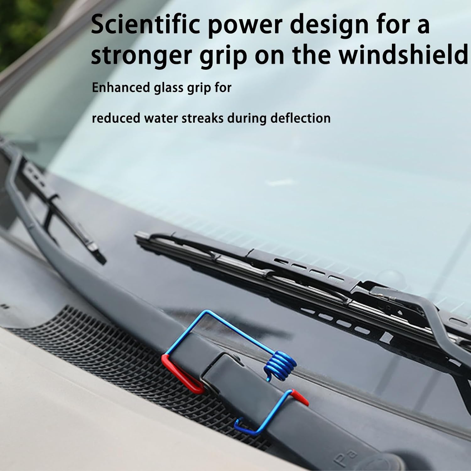 Windshield Wiper Arm Pressure Spring Booster - 2 Pack Practical Assistive Spring Wiper Arms, Enhance Wiper Performance, Easy Install, Improved Visibility in Rain/Snow (2 Packs)