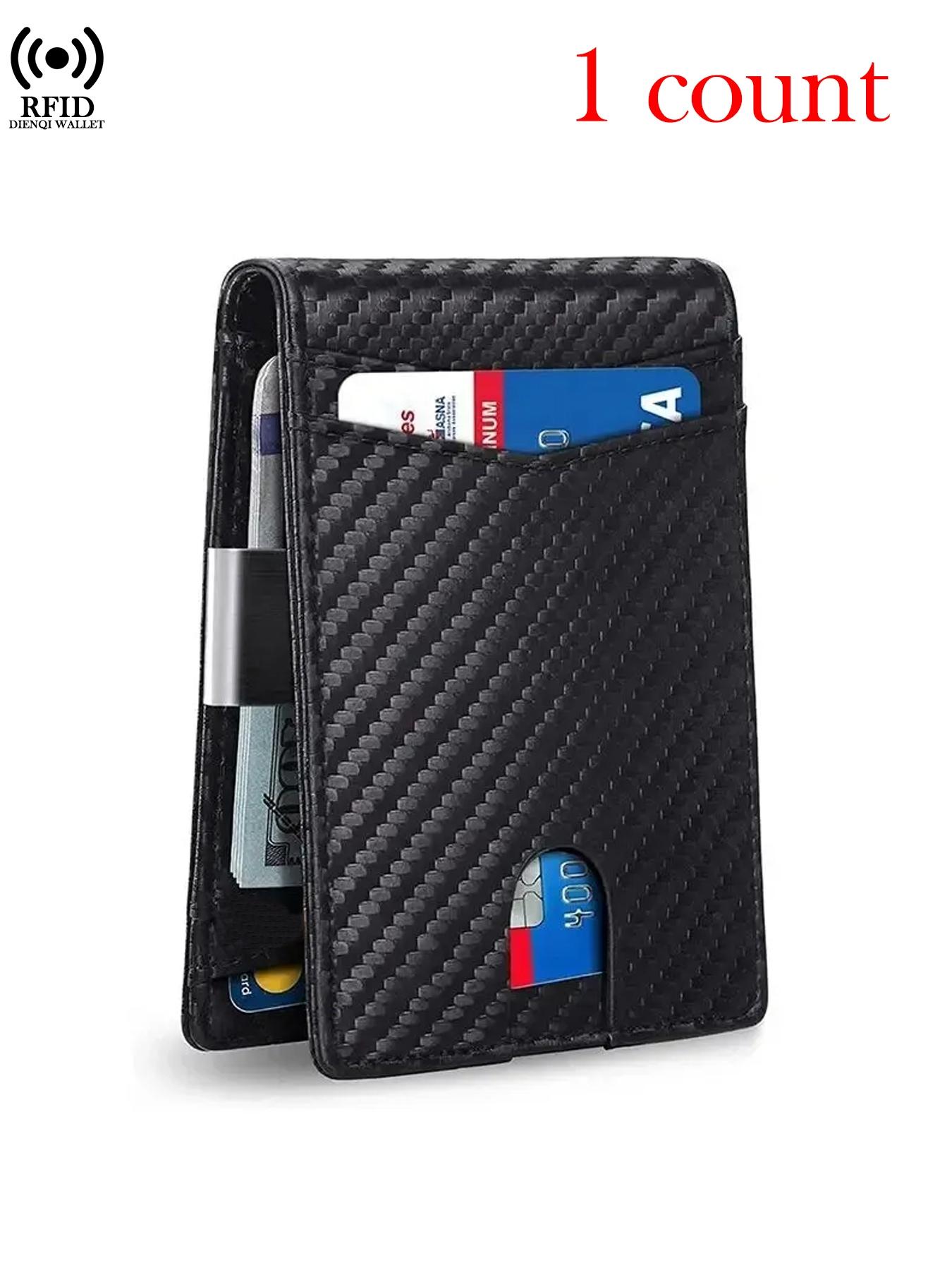 RFID-Blocking Credit ID Card Holder Luxury Anti Theft Wallet Men with 12 Card Slots Carbon Fiber Minimalist Wallets Cardholder Card Case, Father's Day Gift