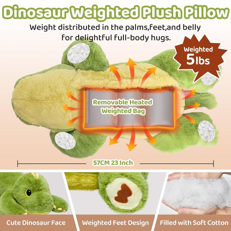 Removable Heating Pad – 5lb Weighted Mewaii Premium Plush, Microwavable & Freezable Stuffed Animal, Hot & Cold Cuddle Toy for Stress Relief