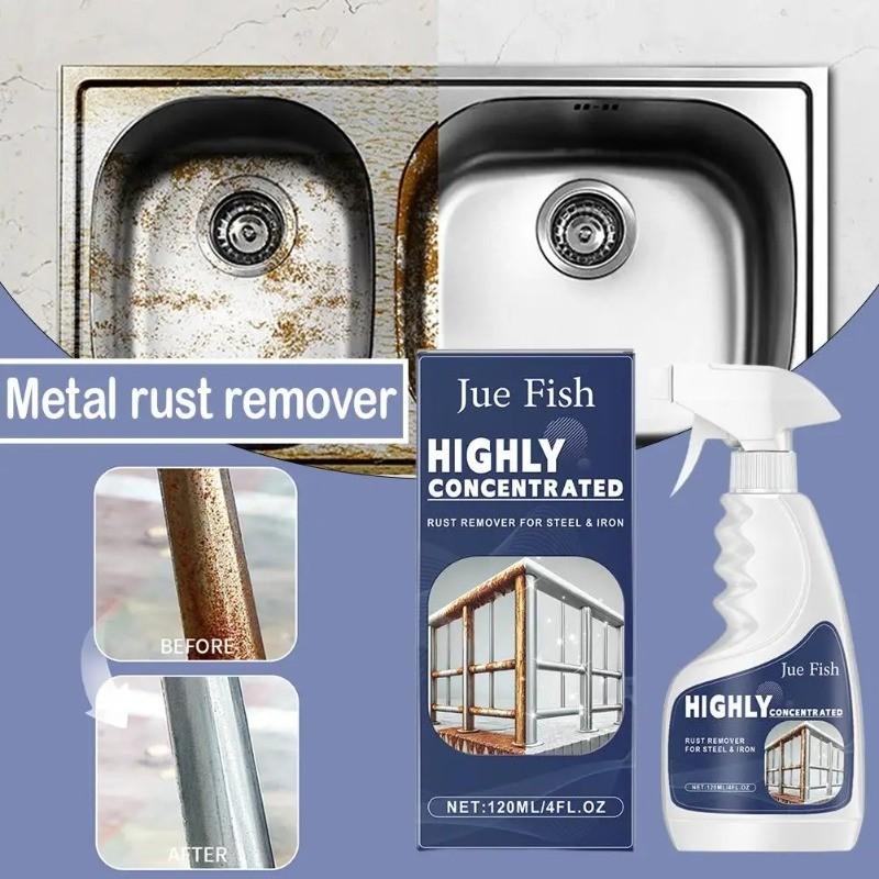 120ml Powerful Rust Remover Spray Fast Acting Rust Dissolver & Anti-Rust Coating for Metal, Car Tools Multi-Surface Cleaner