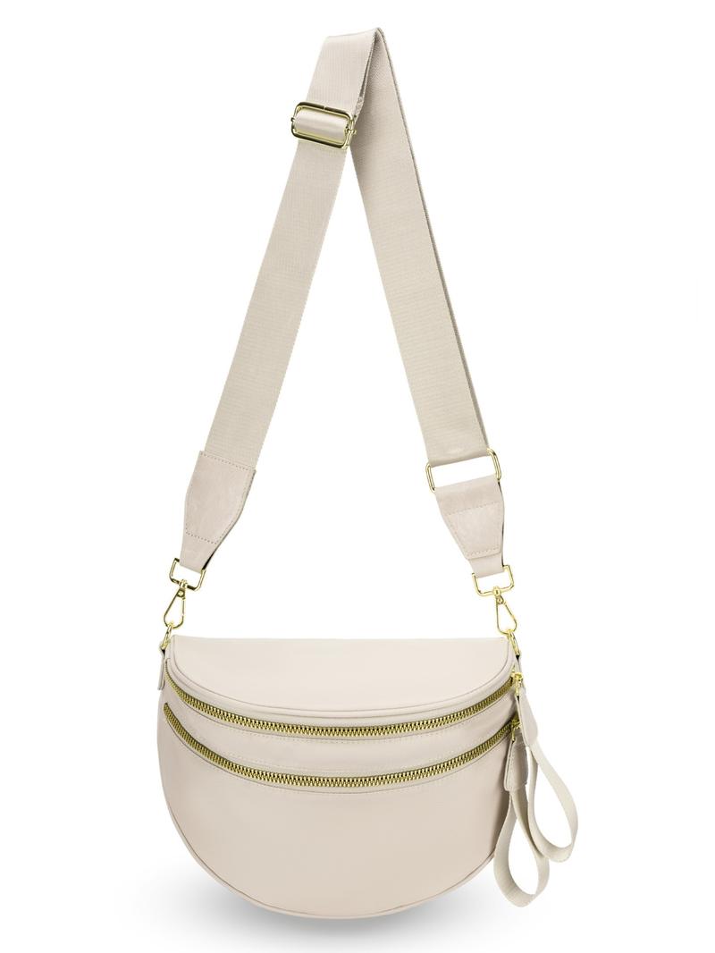 Valentine's Day Plaid Waist Pack, Checkered Fanny Pack, Multi-Layer Wide Shoulder Strap, Casual Fashion Commuter Crossbody Bag