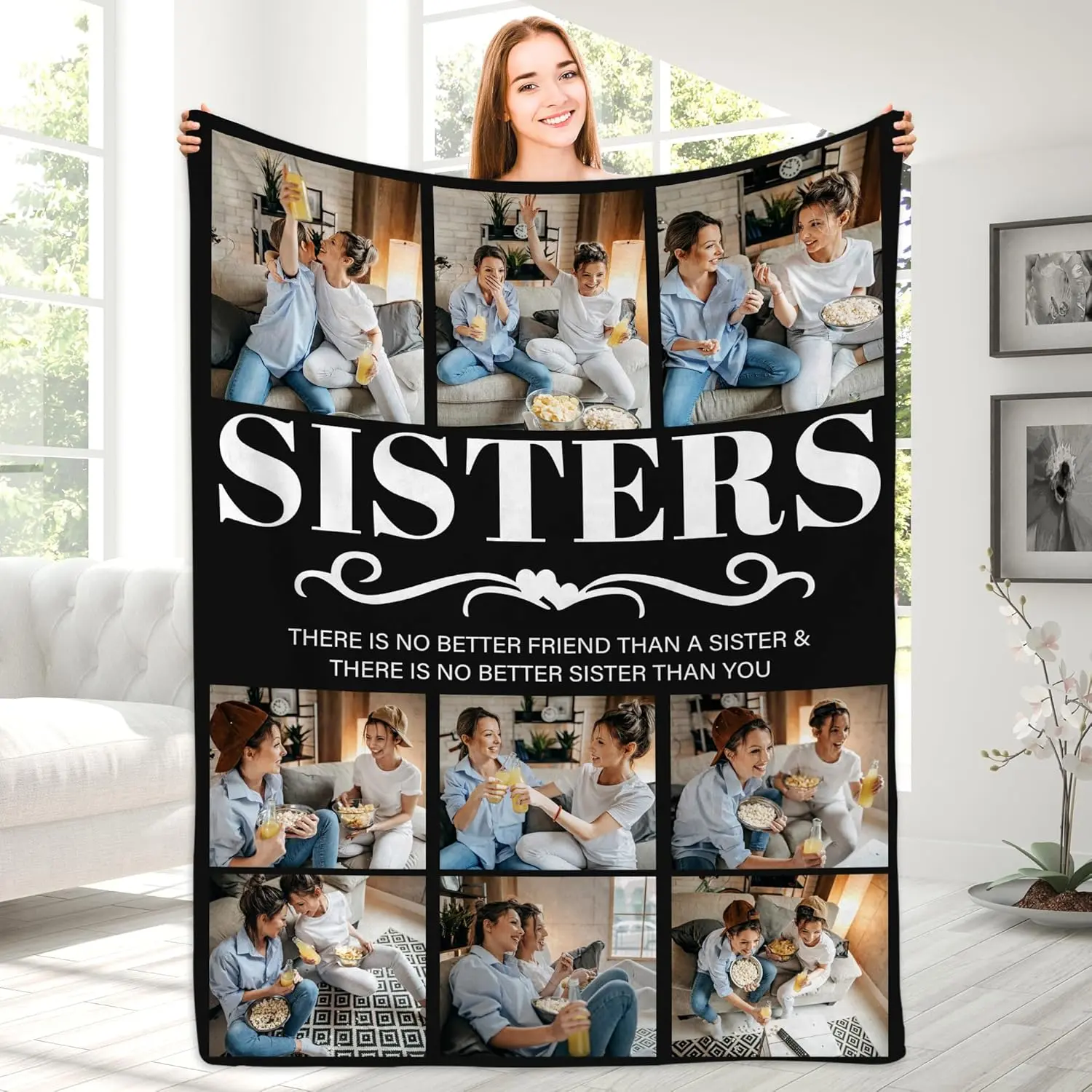 Customized Blanket for Sister - Sister Birthday Gifts for Sisters