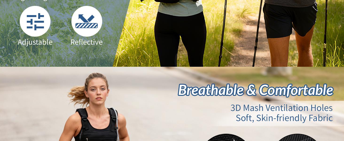 Lightweight Tactical Running Hydration Vest with Velcro Panel, 1.5L Leak-Proof Water Bladder, Adjustable Chest Pack for Unisex, Ideal for Trail Running, Hiking, Marathon and Outdoor Fitness