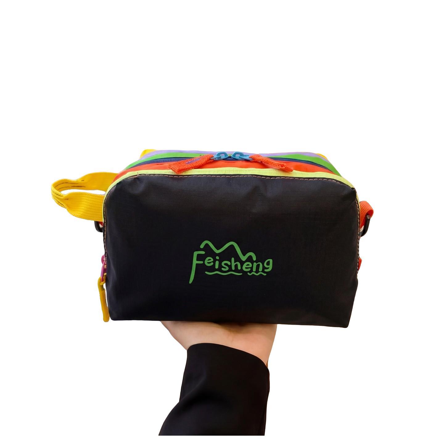 Dopamine Storage Bag, Multi-Layer Partition Crossbody Bag, Travel Makeup Organizer, Colorful Shoulder Bag, All-In-One Essentials Pack