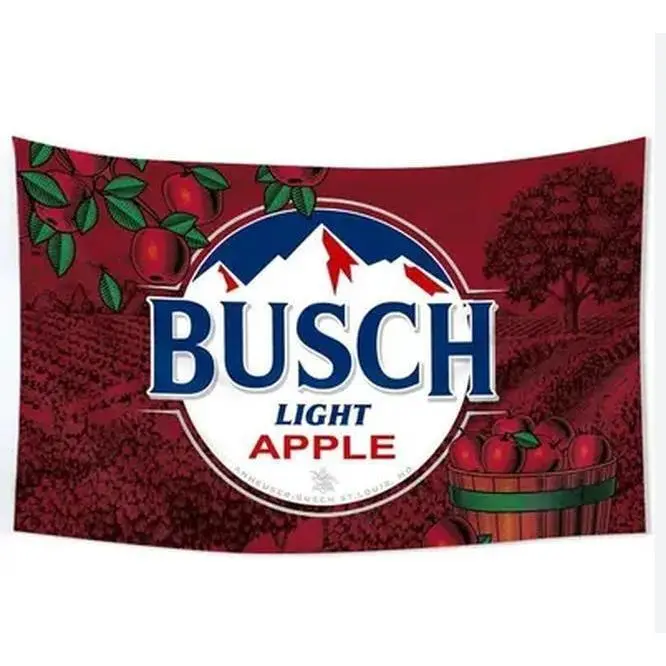 Custom Printed Beer Fan Flag 3x5ft Busch Light Apple Flag Banner