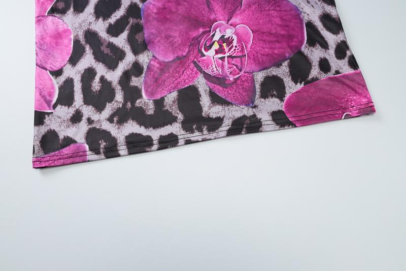 Two-piece Set Women's Floral Print One Shoulder Sleeveless Lace-up Tank Top & Bodycon Skirt, Casual lounge set, Backless Strapless Irregular Neck Crop Top Long Skirts Suits, Party Club Date Holiday Casual Outfits For Ladies Summer Clothes Wear