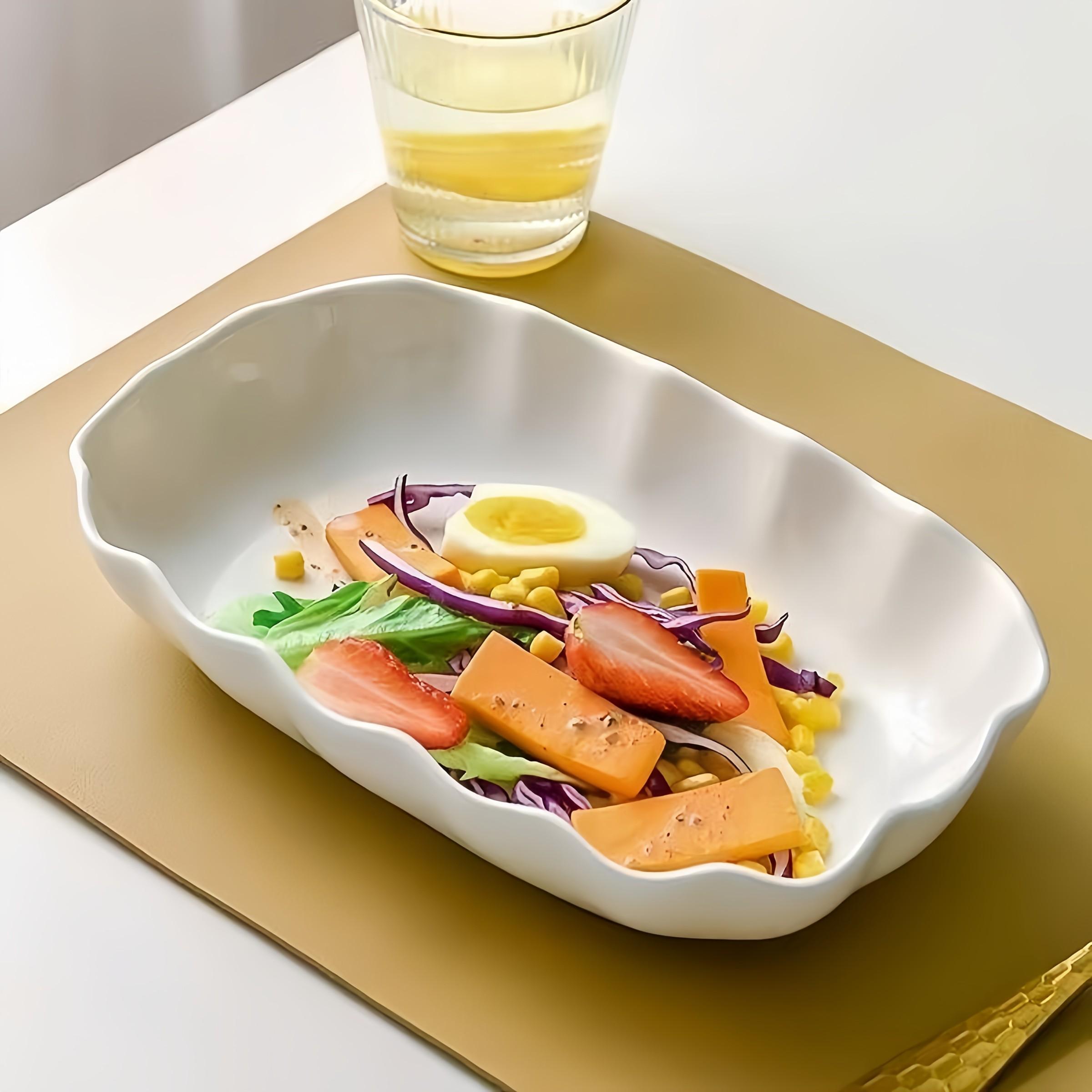 Elegant Ceramic Serving Platter, Rectangular Plate for Pasta, Dessert, Cheese & Charcuterie, Perfect for Holiday Table Decor