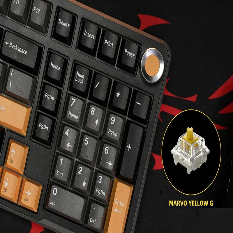 101 Key Tri-Mode Mechanical Keyboard, Mechanical Gaming Keyboard, 2.4g/Bluetooth-compatible 5.0/wired, Gasket Structure, Hot Swap Axis, 16 RGB Effects, 4000mah Battery