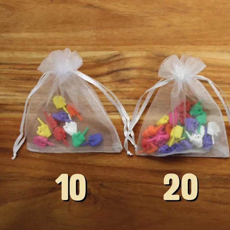 Mini Middle Finger Funny Plastic F-U Hand Set in Bold Colors or Mixed Pack, 10/20 Pcs Novelty Spoof Toys and Joke Gifts Among Friends