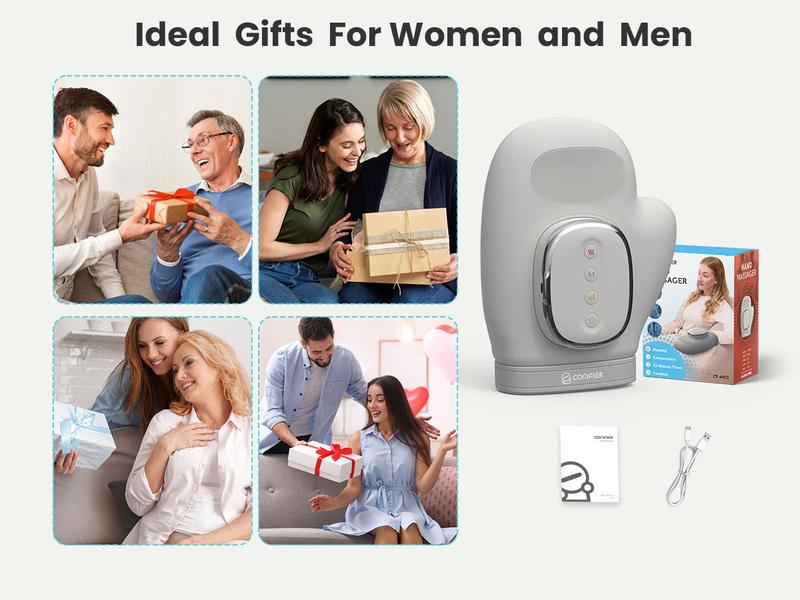 COMFIER Hand Massage with Heat and Compression,APP Control,Hand Massager Machine for Arthristis,Carpal Tunnel,Hand Wrist Finger Massager,3 Heat Levels&3 Intensities,Gifts for Women,Men,Black COMFIER Hand Massage with Heat and Compression,APP Control,Hand Massager Machine for Arthristis,Carpal Tunnel,Hand Wrist Finger Massager,3 Heat Levels&3 Intensities,Gifts for Women,Men,Black