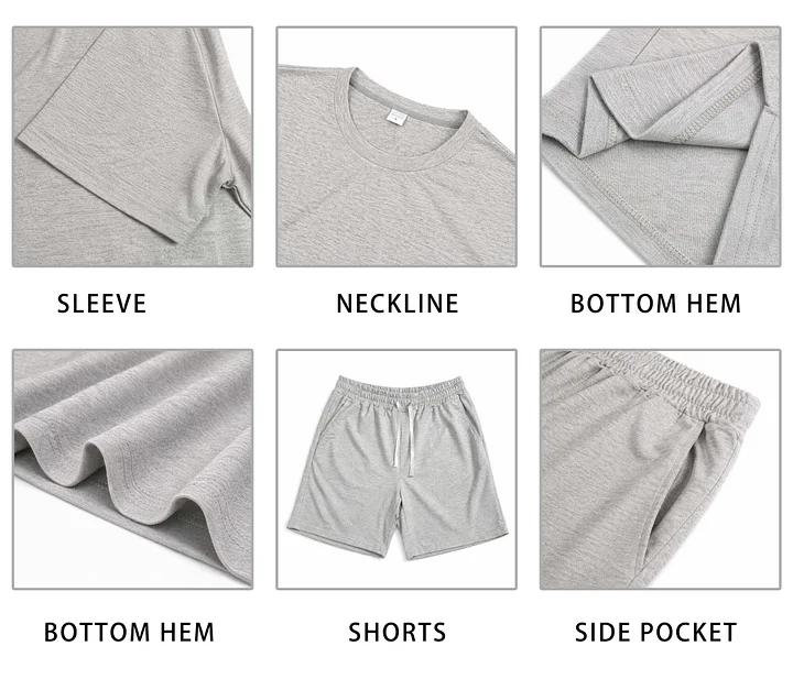 Men’s The Cool Face Printed Casual Short Sleeve T Shirt and Shorts Set, Summer 2 Piece Outfit, Soft Breathable Matching Set with Drawstring Shorts for Beach, Outdoor Activities, Travel, Workout, and Everyday Style