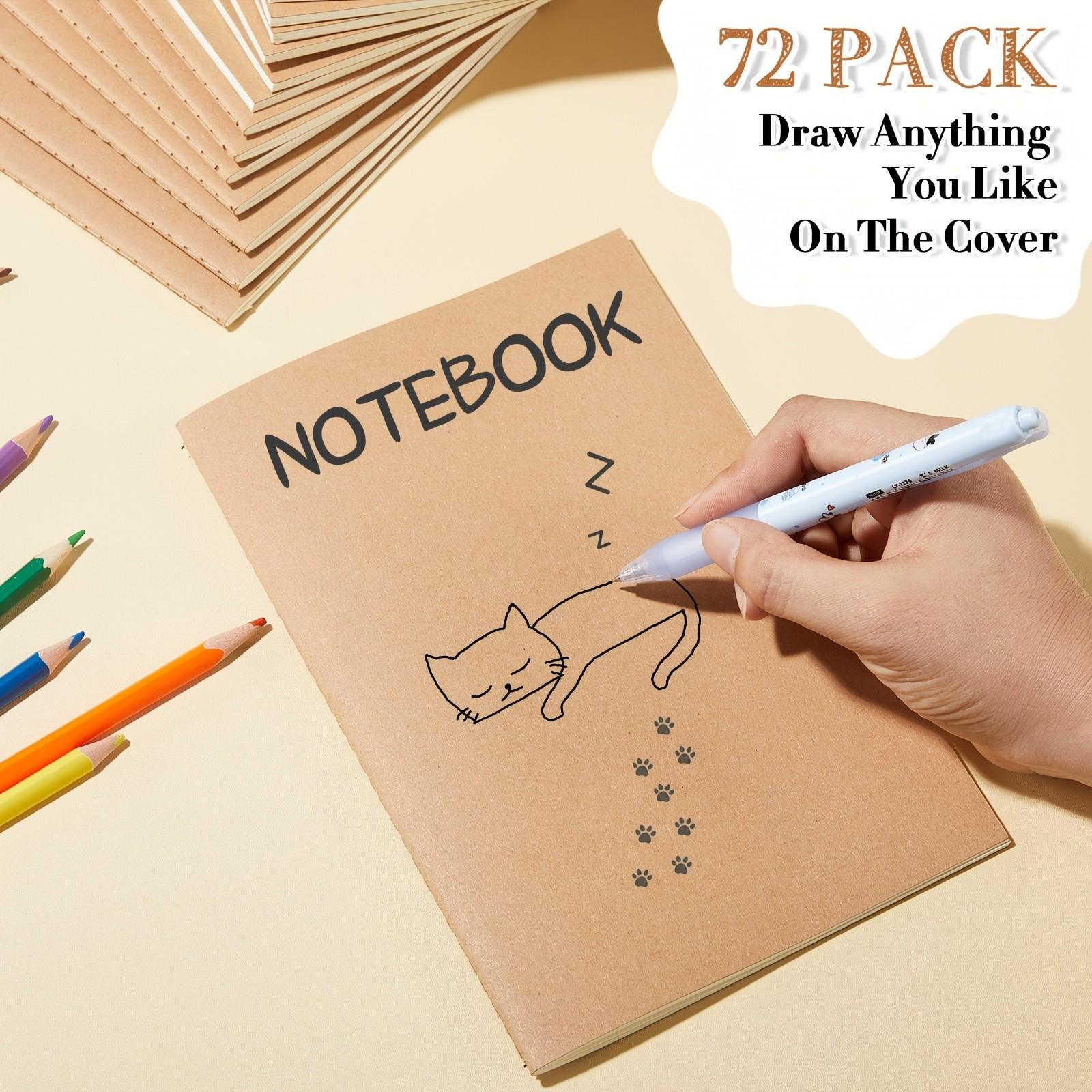 3/6/9/12-Pack A5 Leather Paper Notebook Set, Simple Practical Student Notebooks, Durable Stitched Binding, Ideal for Travelers & Office Use