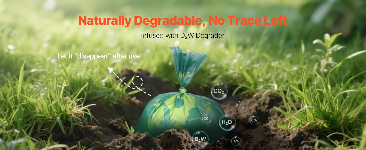 VEVOR Dog Poop Bags, 270 Counts 13x 9 in, Sturdy Thick Pet Waste Bags, Biodegradable HDPE Waste Bag Refill Rolls, Lavender Scented, Leak-Proof Trash Bag for Doggie Cat Pet, Dispenser Not Included