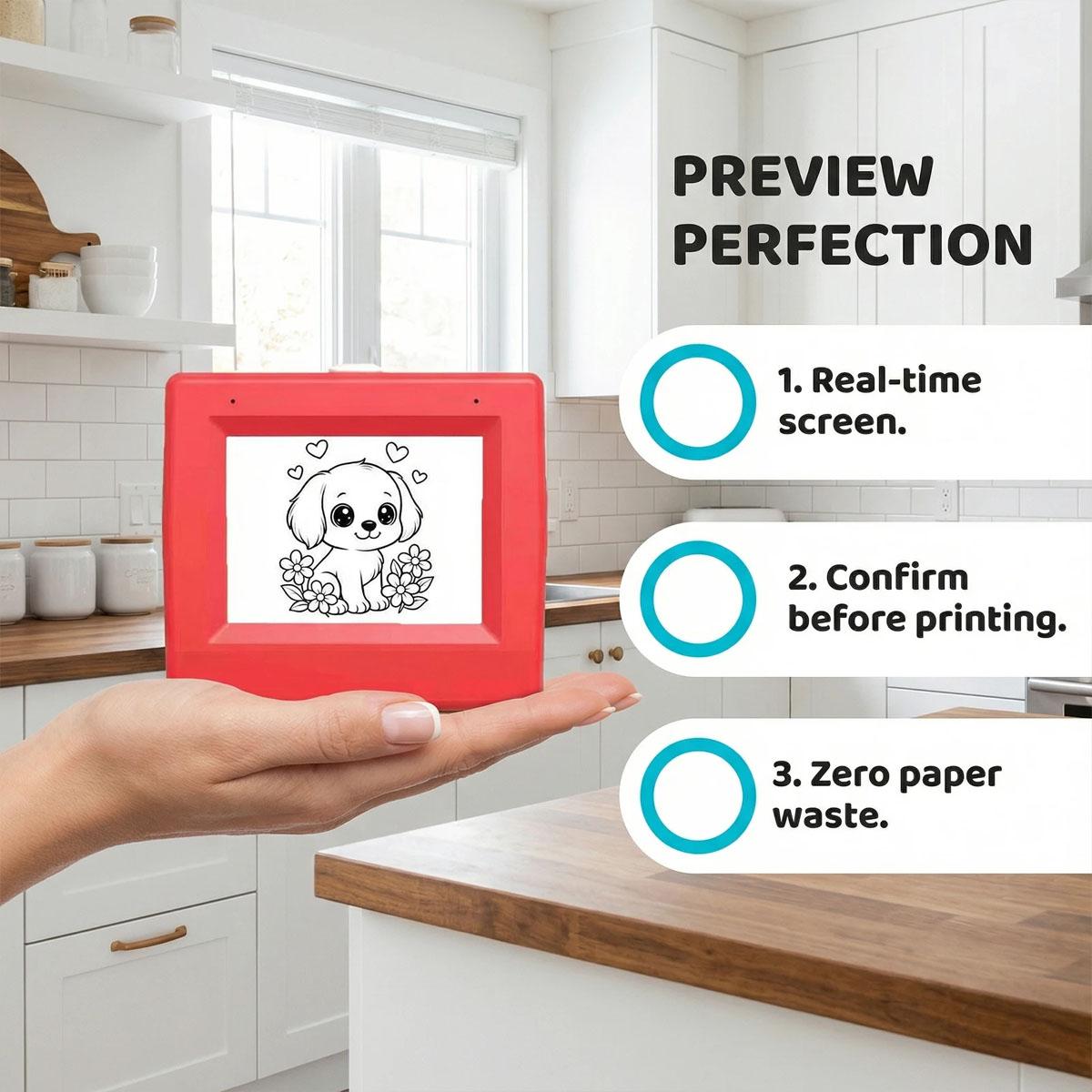 AI Magic Box Voice Control Portable HD Screen Printer for Kids WIFI Android iOS thermal printer