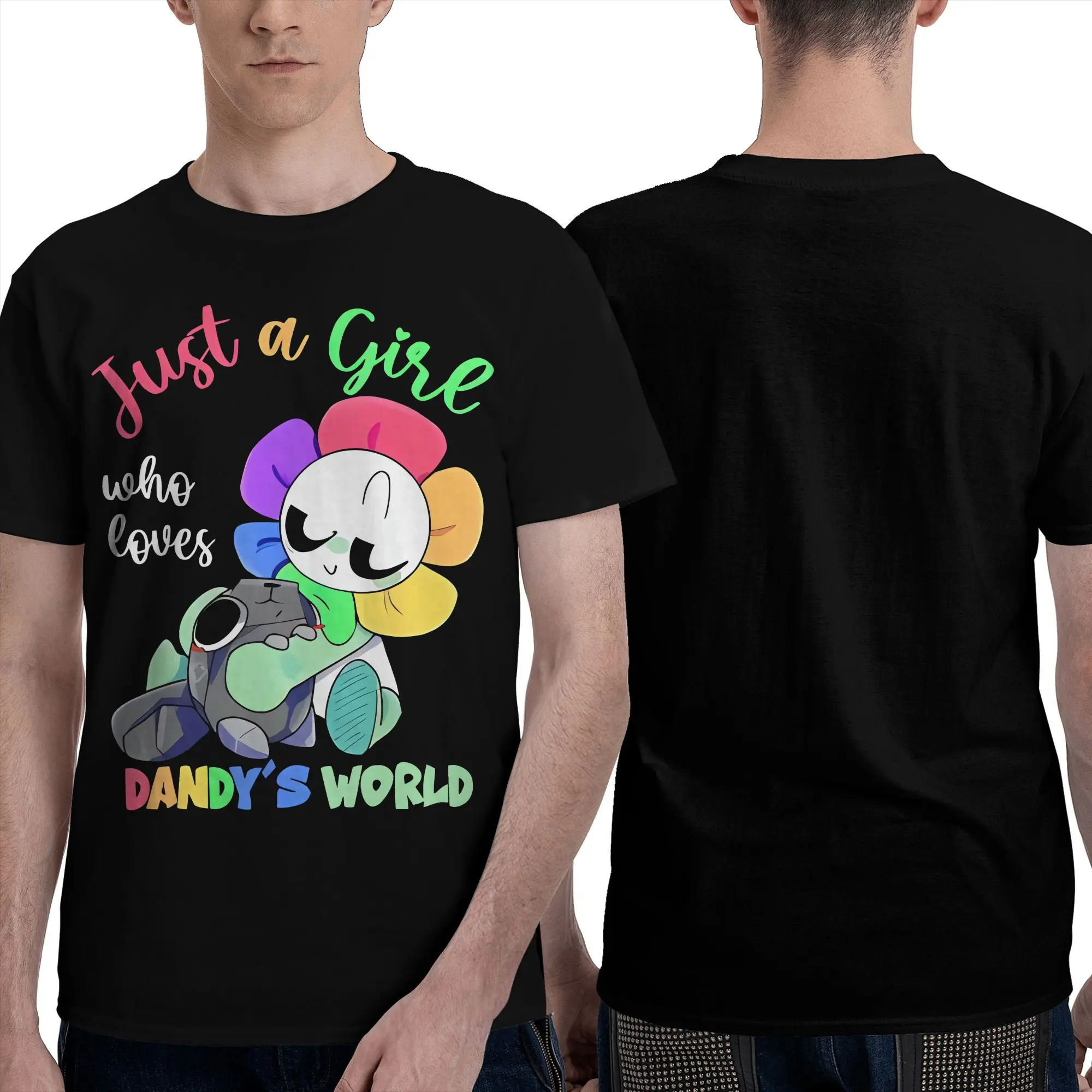 Solo Una Chica Que Ama El Mundo De Dandy  Soft T Shirts Short Sleeve  Basic Tee Breathable Fabric, Loose Fit, Lightweight, Layering Essential, Streetwear, Summer Outfits,Fall Tops