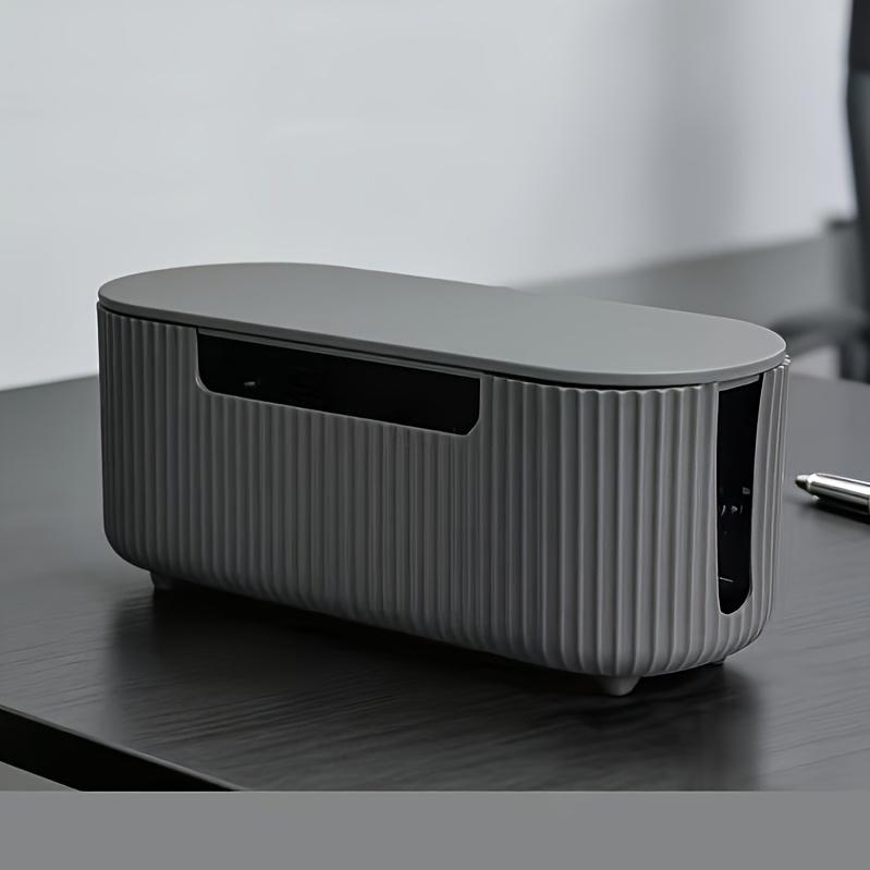 Cable Management Box Cable Management Kit for Power Strip to Hide Wires,Cord Organizer Boxes,Safe ABS Material Wire Organizer of Cable Clips Sleeve for Home & Office