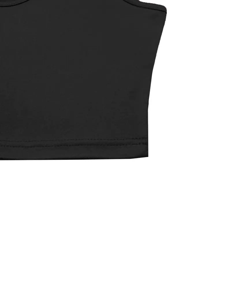 2-Piece Breathable Stretchy Sexy Sporty Casual Slim Fit Knit Crop Sleeveless Tank Top & High-Waisted Skirt Set for Beach, Vacation and Date, Street Style Womenswear