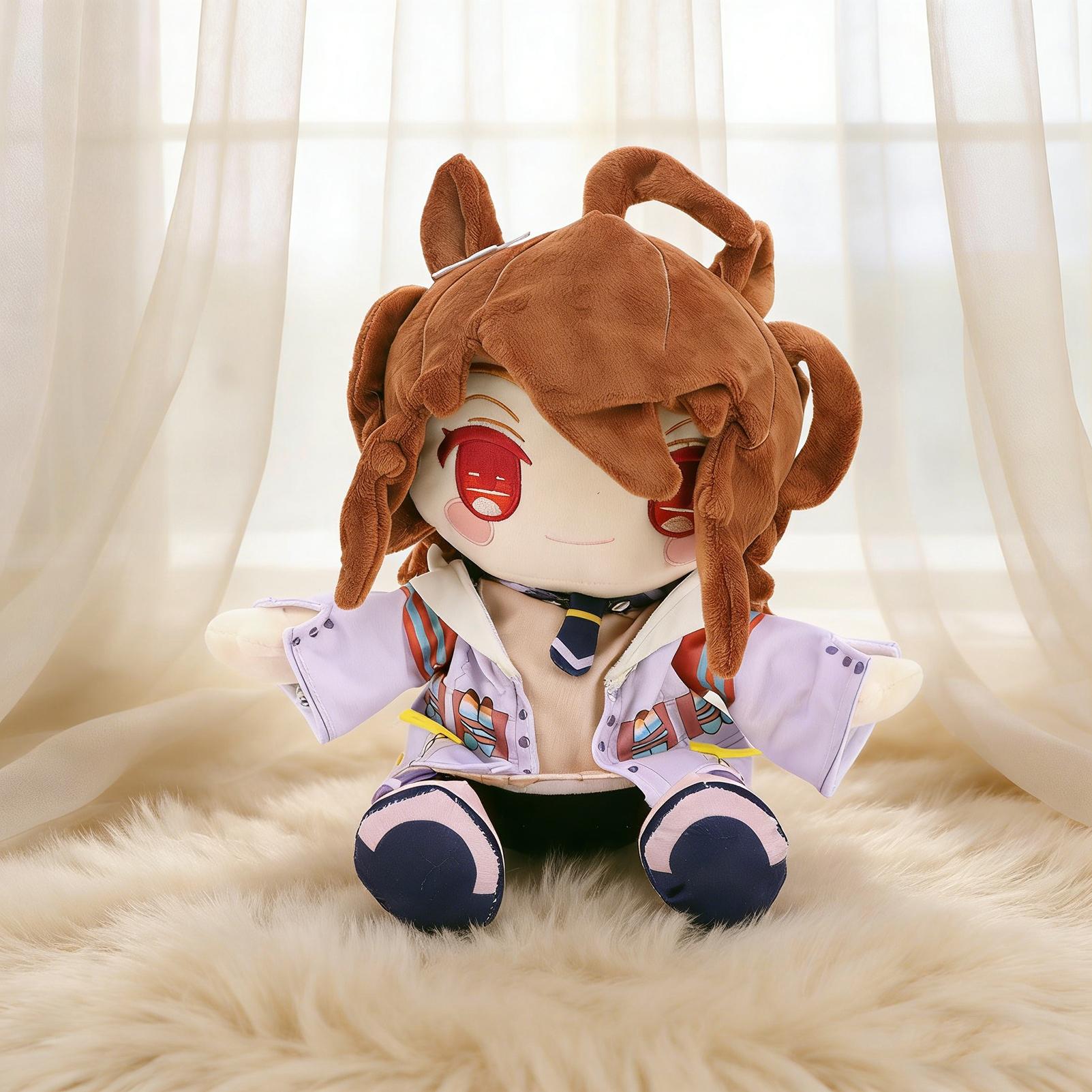 Uma Musume: Pretty Derby Agnes Tachyon Anime Plush Toy Soft Stuffed Animal | Adorable Q-Version Sitting Doll Capturing Youthful Energy | A Must-Have Collectible For Umamusume Fans | The Perfect Holiday And Birthday Gift For Fans, Girlfriends, Or Children