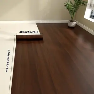 Self-Adhesive Vinyl Flooring Roll, Durable PVC Material Thick Self-Stick Wood Look Tiles, Waterproof Durable Floor, Easy Installation for Any Room
