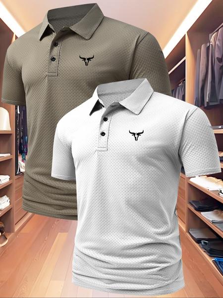Men's Summer Shirt, Golf Polo, Casual Fitted Short Sleeve, Quick-Dry Fabric, Outdoor Sports & Leisure Wear, Birthday Gift Idea