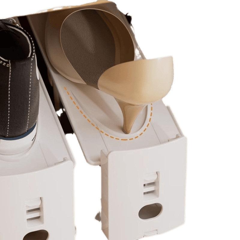 Double-layer shoe rack adjustable Double Tiers shoe storage artifact Organiser household space-saving shoe cabinet layered partition sorting shoe rack