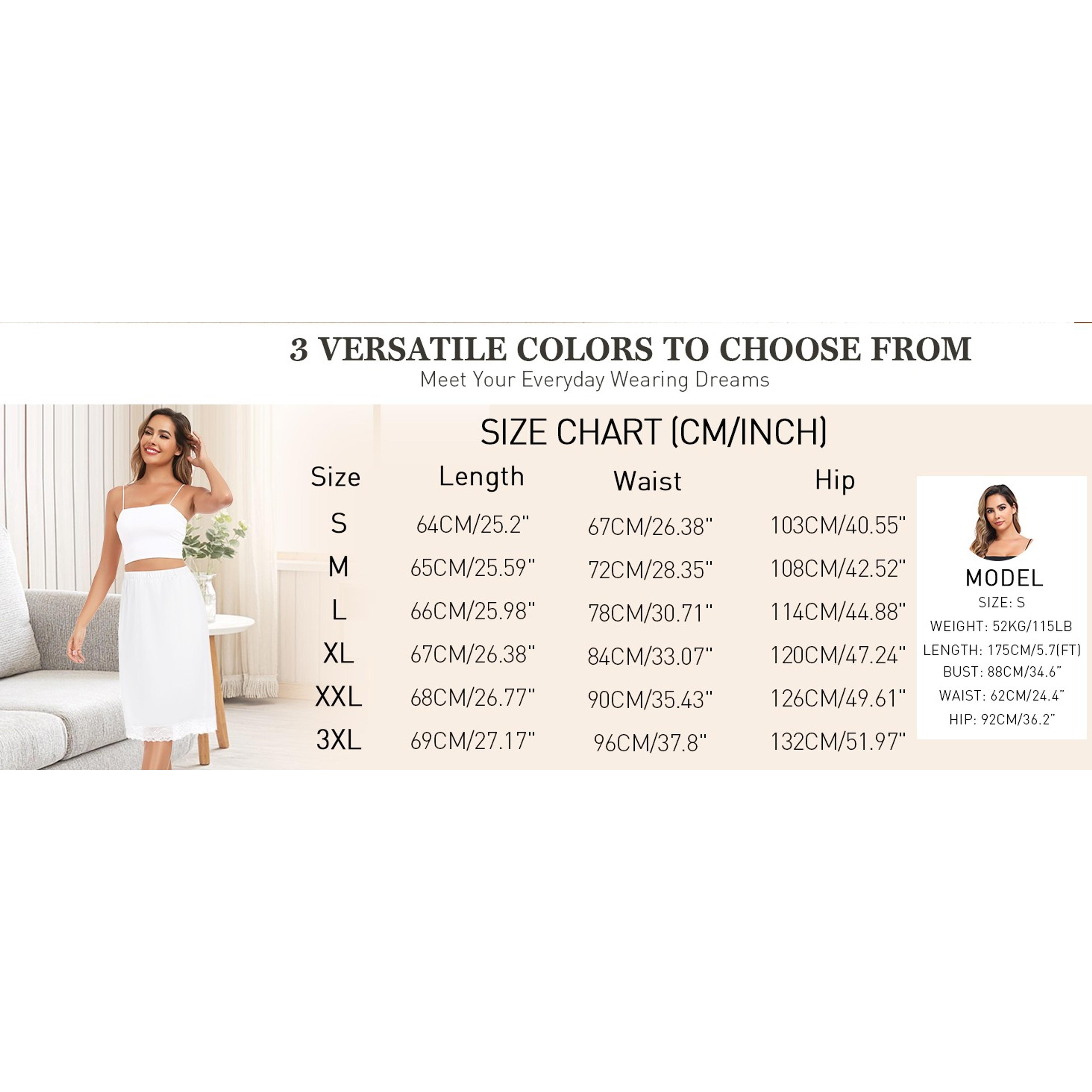 2 Pieces Half Slips for Women Long Underskirt Anti Static Satin Under Skirt with Lace Trim Slip for Skirts Dress S-3XL 2 Pieces Half Slips for Women Long Underskirt Anti Static Satin Under Skirt with Lace Trim Slip for Skirts Dress S-3XL