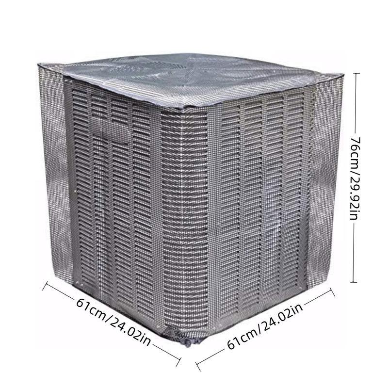 Durable Air Conditioner Cover, Full Mesh Ac Protector, Heavy-Duty Outdoor Protection, All-Season Use, Ac Covers for Home & Garden