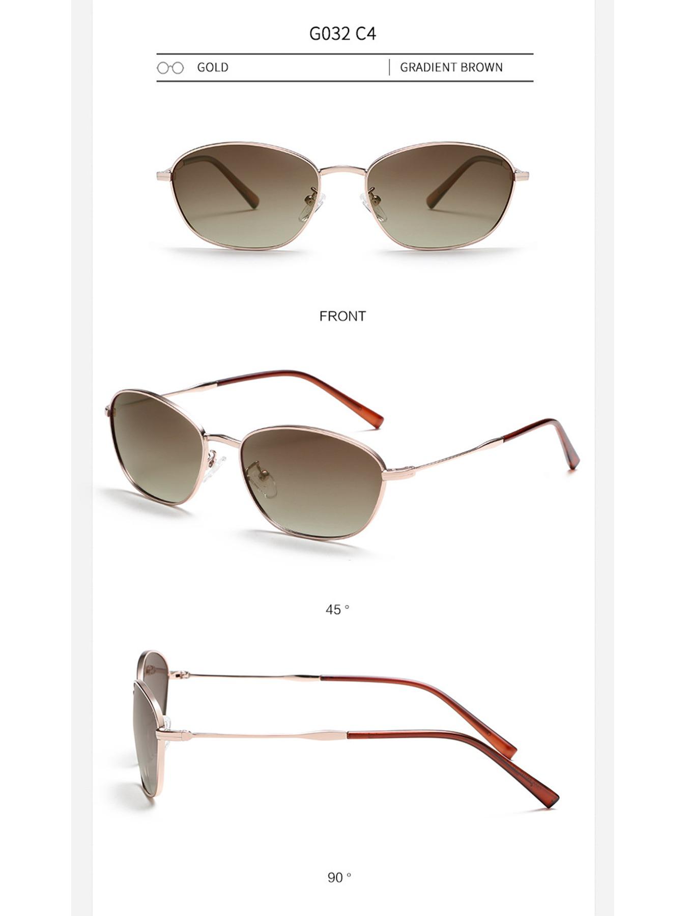 Mira Women's Small Frame Sunglasses, Fashion Metal Polarized UV Protection, Unisex Driving Glasses, Daily Wear Shades G032