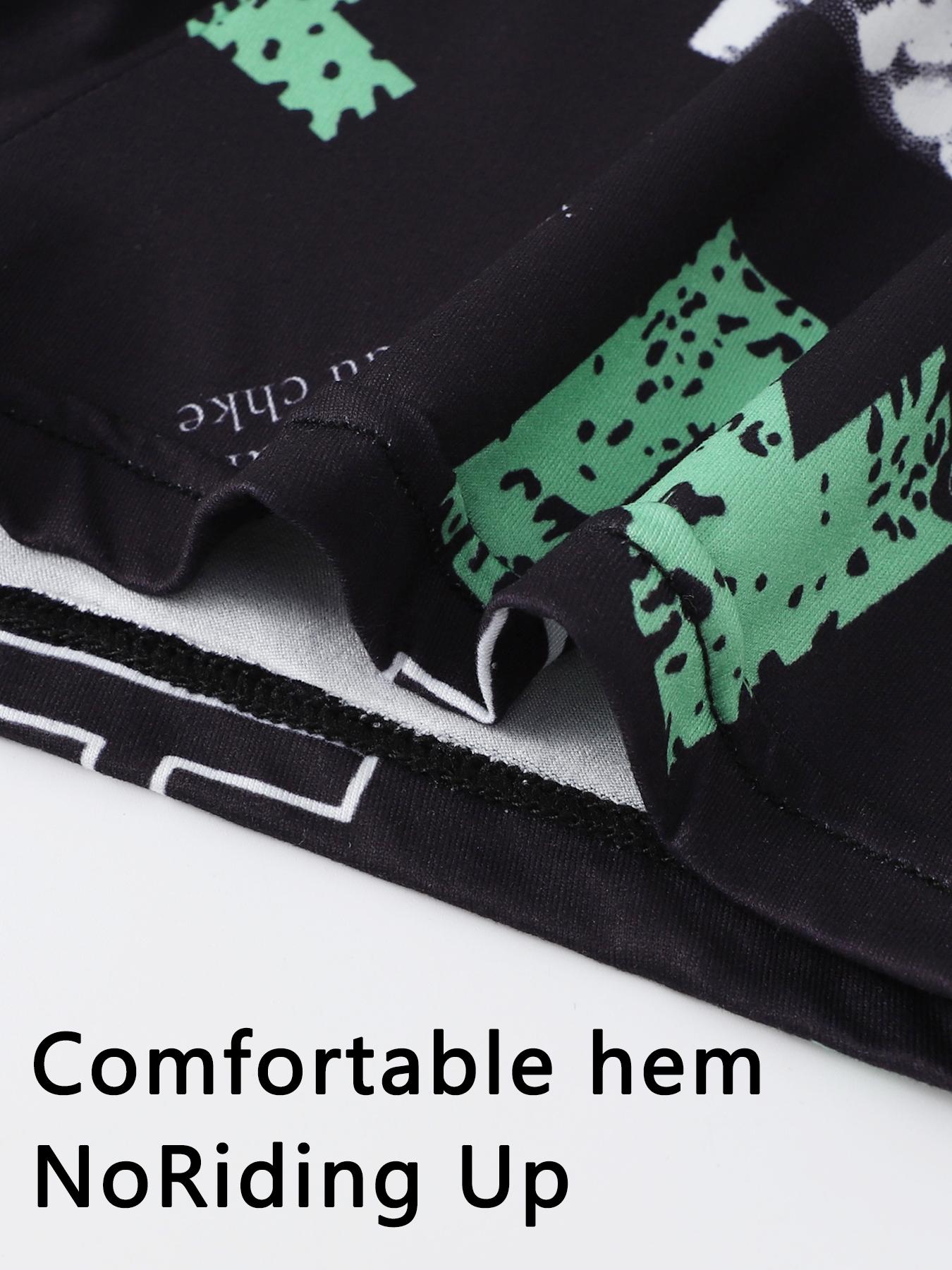 Trendy Letter Print Men's Boxer Briefs 3pcs, Comfortable Elastic Waistband, Multi-Color Options