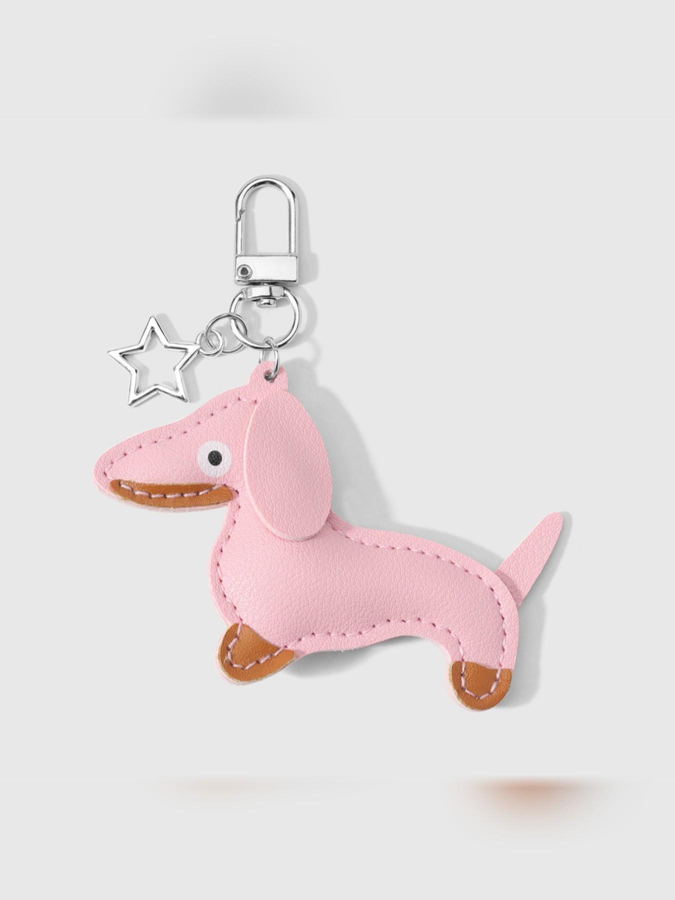 Cute Pug Dog Bag Charm, Marais Style Keychain Accessory, Animal Pattern, Casual Fashion, Suitable for All Seasons