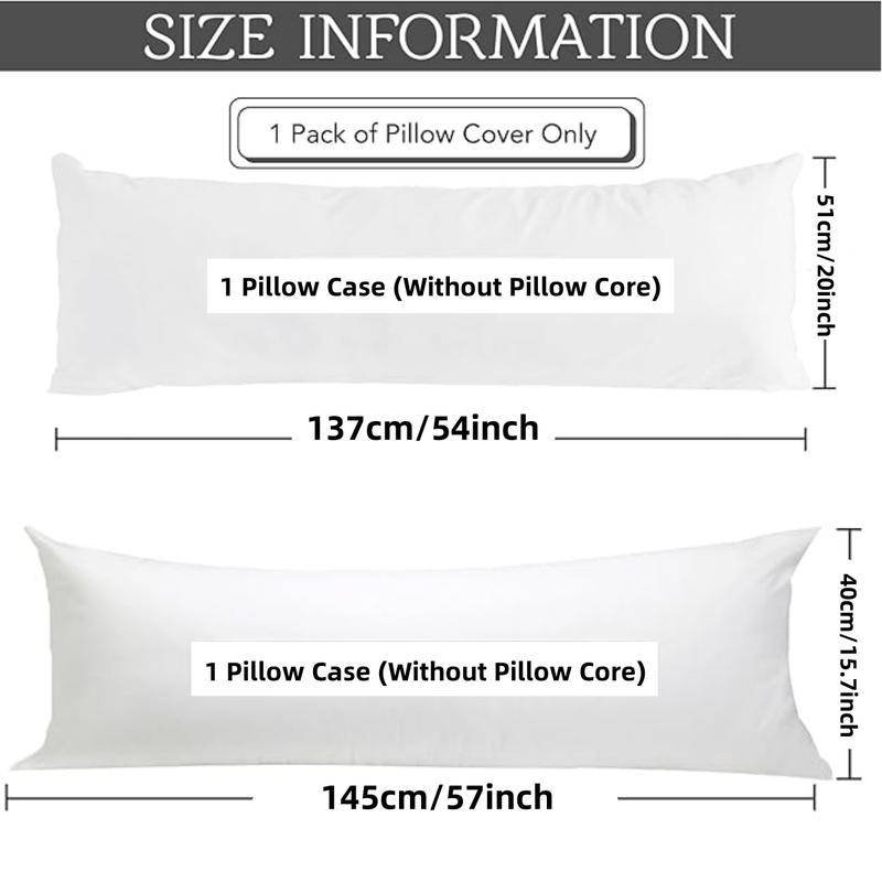 Crystal Velvet Body Size Pillowcase 51x137cm, Soft and Cozy Bedding Accessory, Perfect for Home Decor and Comfort, Durable Bedding Accessories