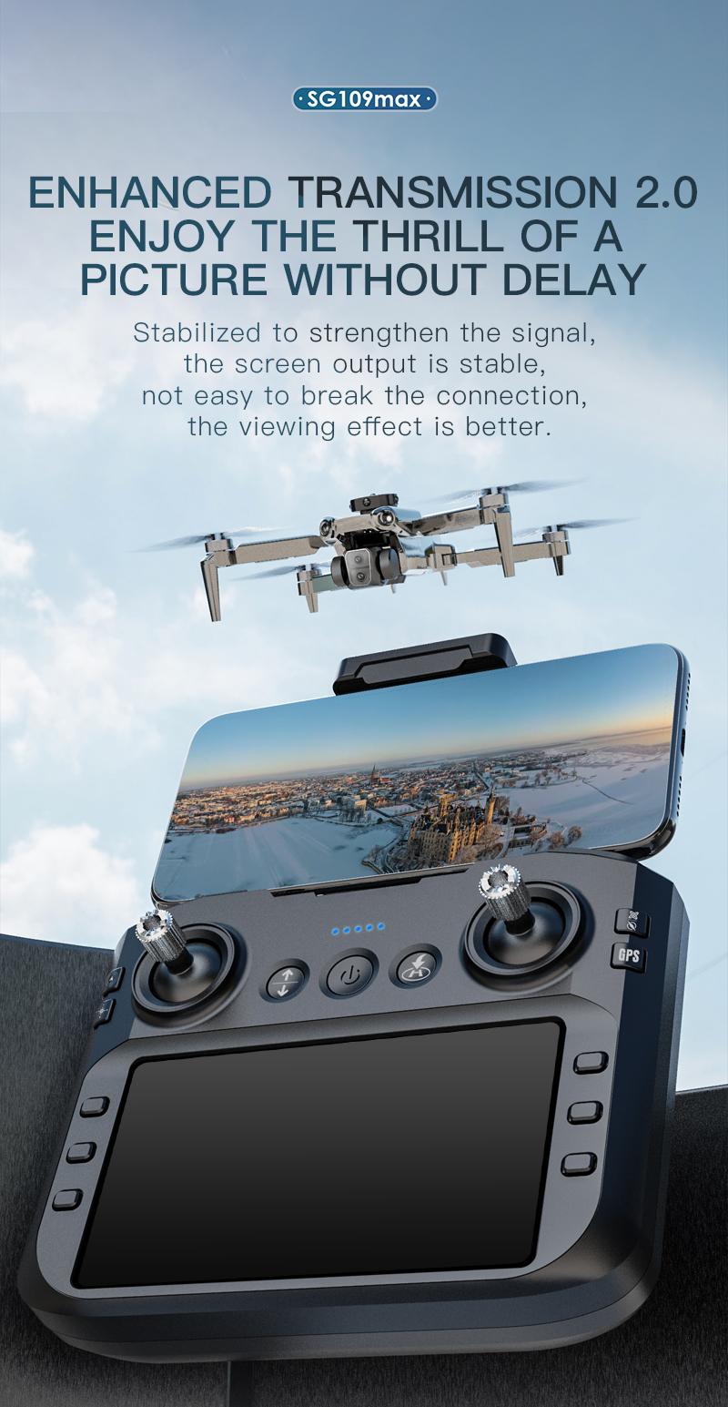SG109 Entry-Level Drone with Screen Controller,Dual HD Cameras,One-Key Takeoff,Stable Hover & Flip,Foldable Design, GPS Positioning,Brushless Motor, Auto Follow,Aerial Photography,Hover Air,Perfect for Outdoor Use,Father’s Day & Children’s Day Gift