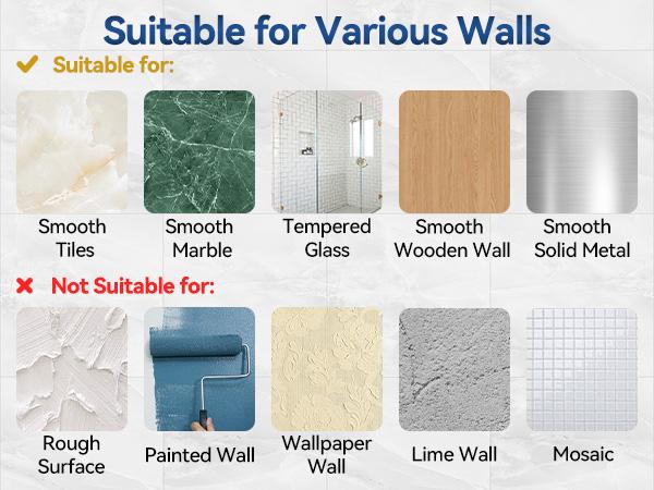 YASONIC  Shower Caddy, 5 Pack Black bathroom accessories, wall organizer, No Drill Bathroom Shower Organizers With Removable Hooks, Rust Proof Shower Shelves For Inside Shower, free wall mountshower organizer