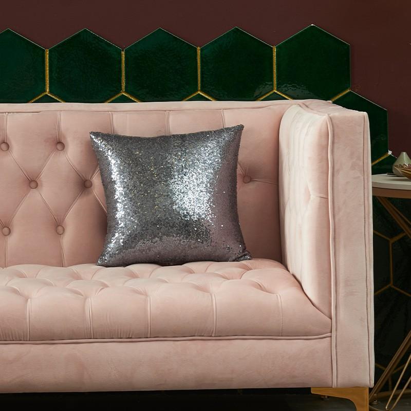 2-Pack Sequin Pillowcases, Soft Decorative Cushion Covers, All-Seasons Plush Throw Pillows, Elegant Bedding Accessories