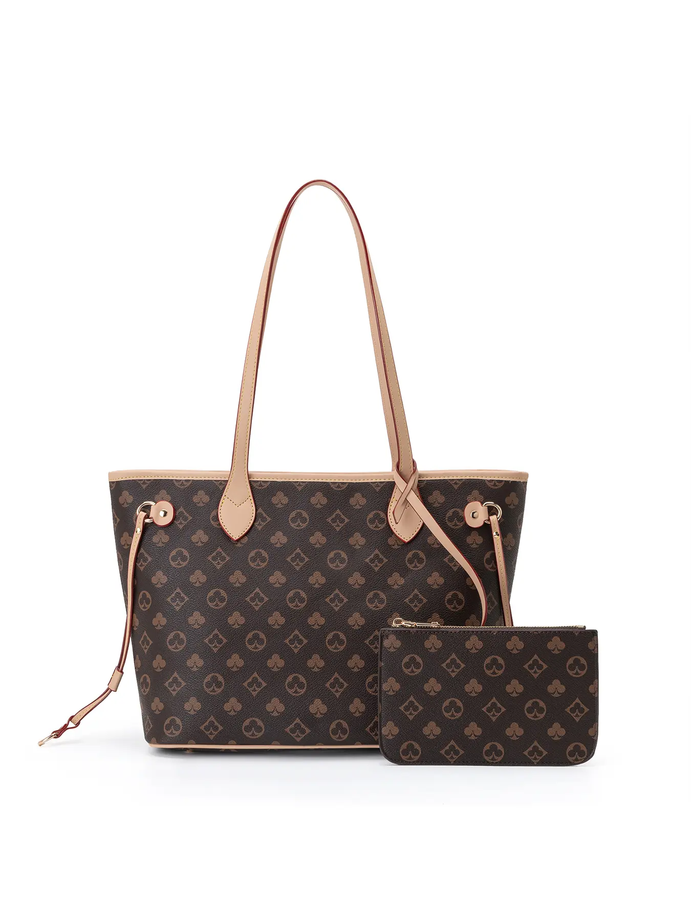 2 Piece Set Fashion Tote Bag, European and American Print, Large Capacity Commuter Handbag, Women's Outdoor Travel Shopping Bag, Shoulder Crossbody Bag