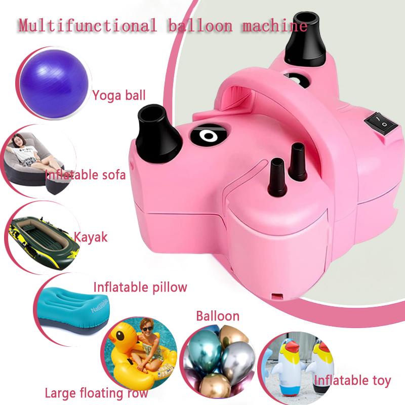 Cherry blossom powder butterfly balloon machine electric dual-hole portable balloon machine for birthday party decoration balloon inflation