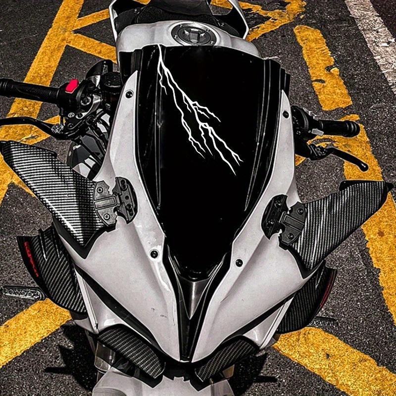 Creative Lightning Pattern Car Sticker, Reflective Laser Sticker, Waterproof Durable Decorative Self-adhesive Sticker for Motorcycle Body